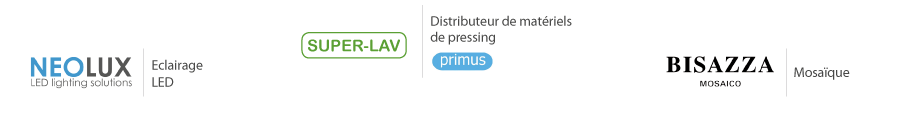  logo Neolux, logo Superlav, logo Primus, logo Bisazza,